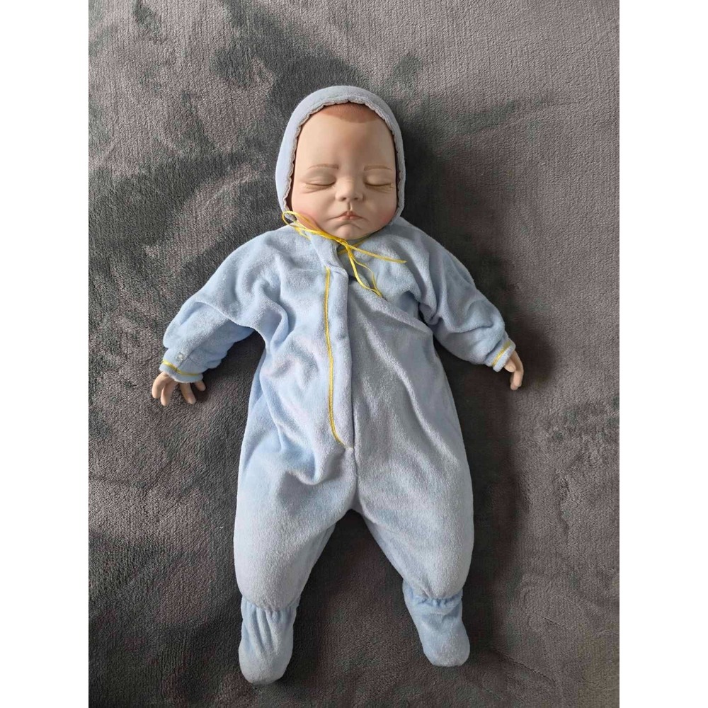 Vintage Joyce A Wolf Porcelain Sleeping Baby 1993 Ashton-Drake Newborn Doll